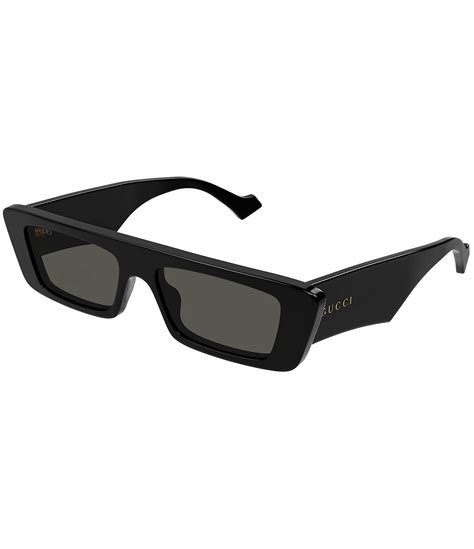 gucci rectangular frame sunglasses men|Gucci unisex fashion 54mm sunglasses.